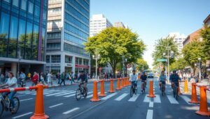Balizadores flexíveis: vantagens para segurança urbana
