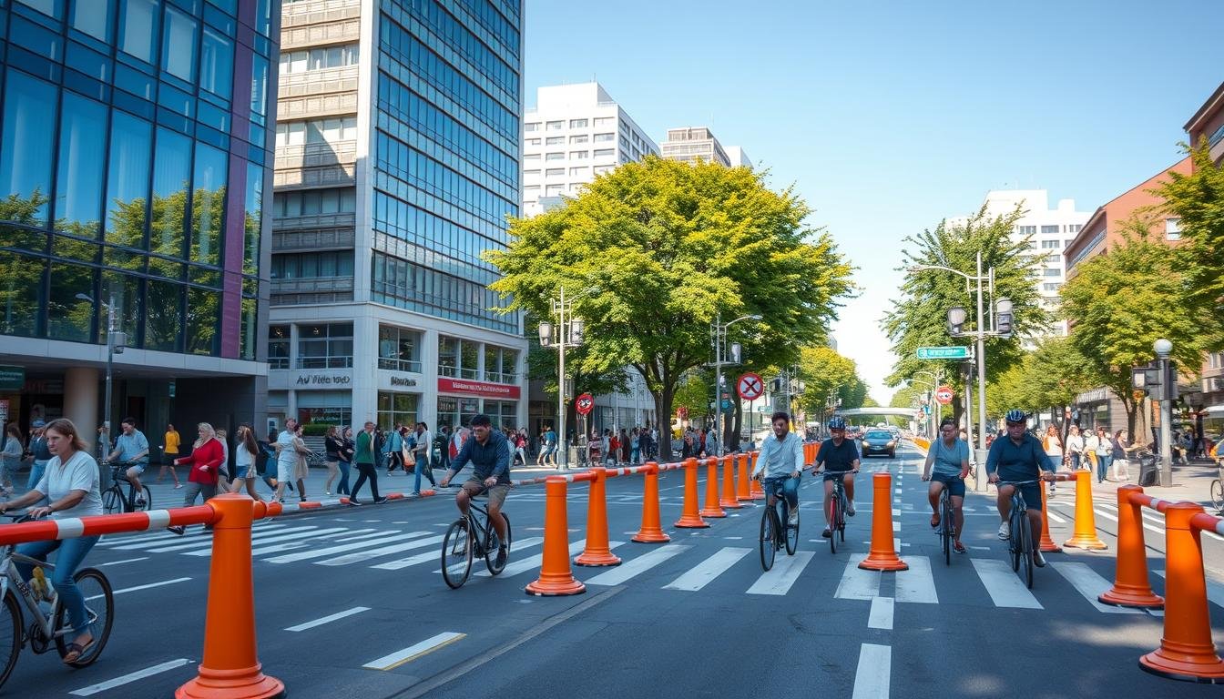 Balizadores flexíveis: vantagens para segurança urbana
