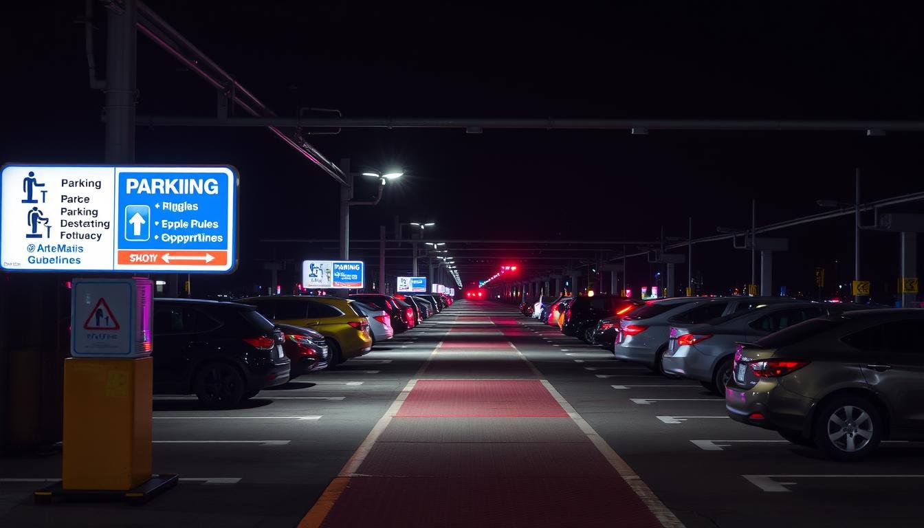 Estacionamentos: sinalização adequada para segurança